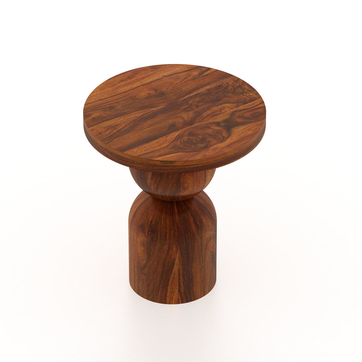 Mars Solid Sheesham Wood End Table - 3 Years Warranty