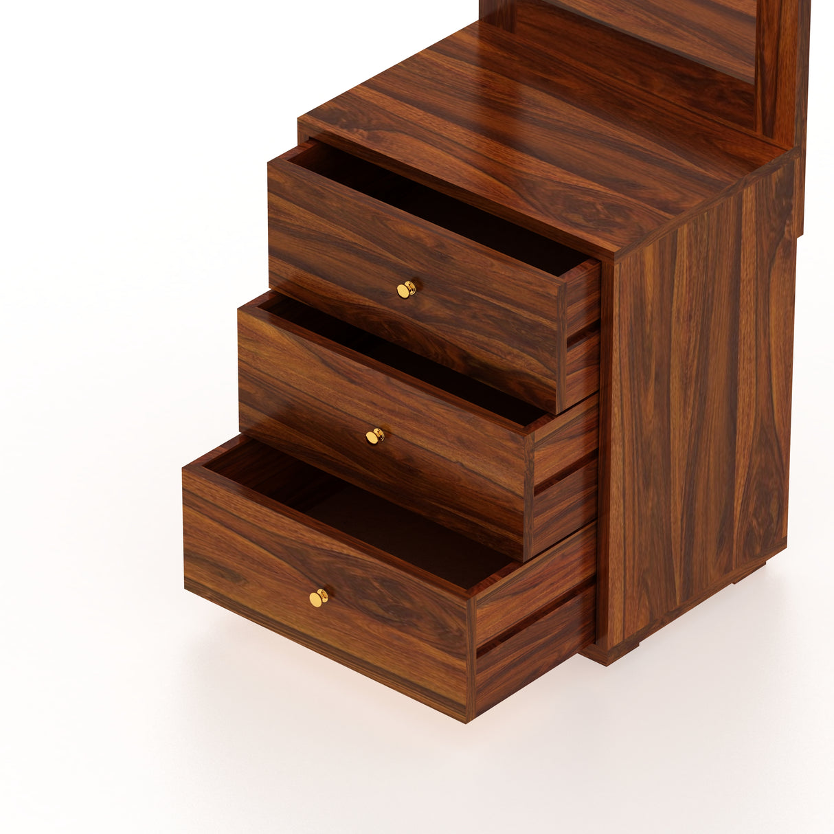 Swiss Solid Sheesham Wood Dressing Table - 3 Years Warranty