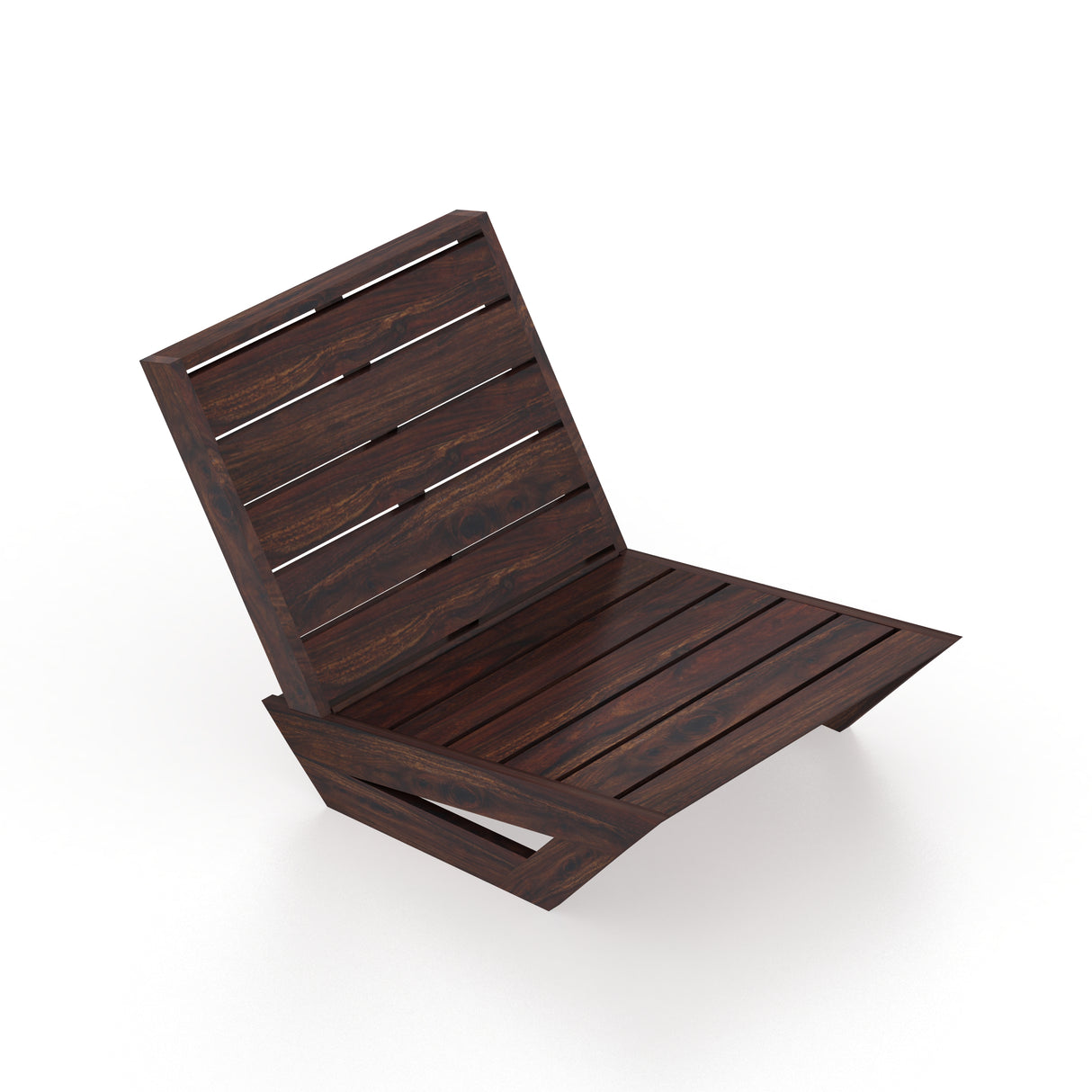 Vegas Solid Sheesham Wood Lounge Chair - 3 Years Warranty