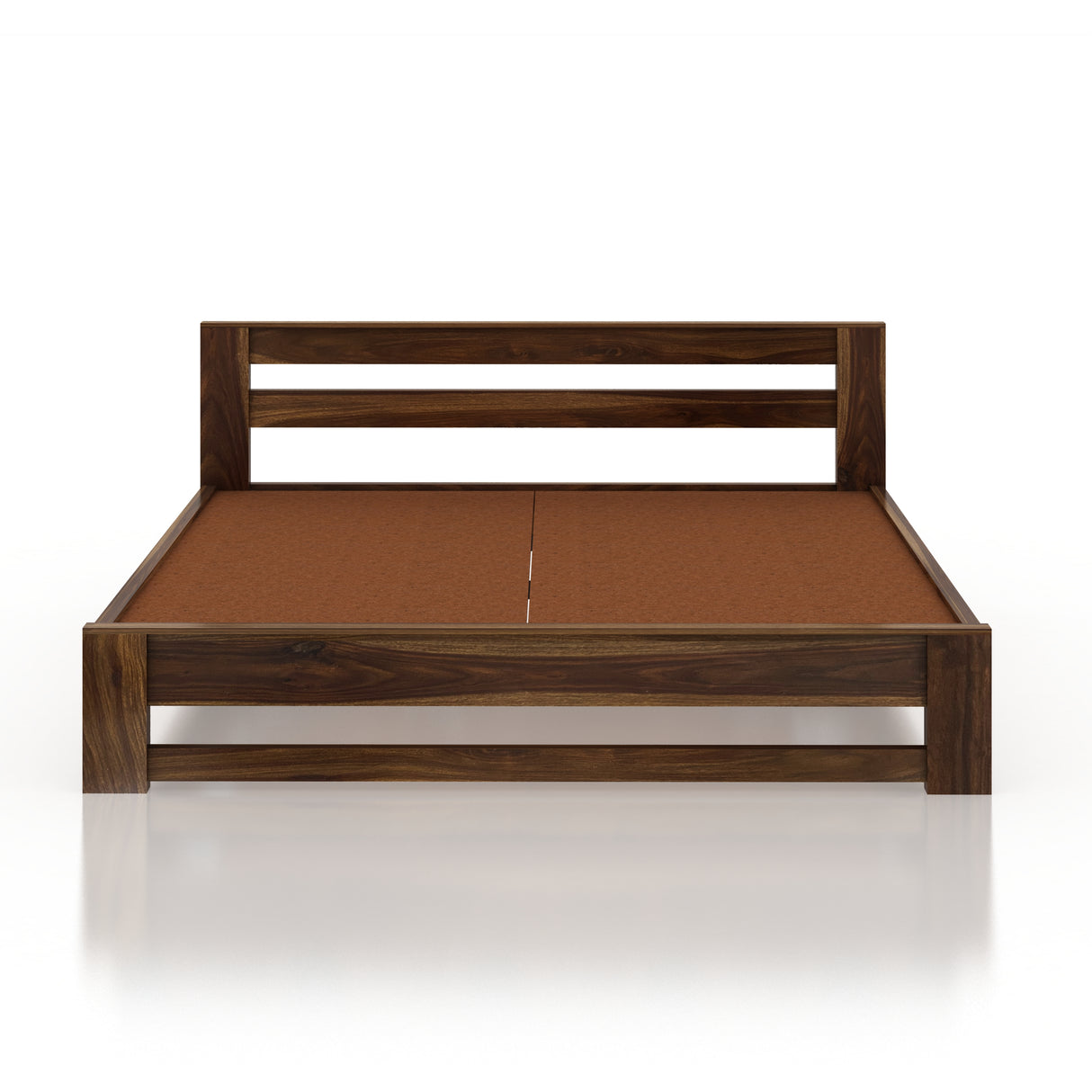 Foster Solid Sheesham Wood Bed Without Storage - 3 Years Warranty
