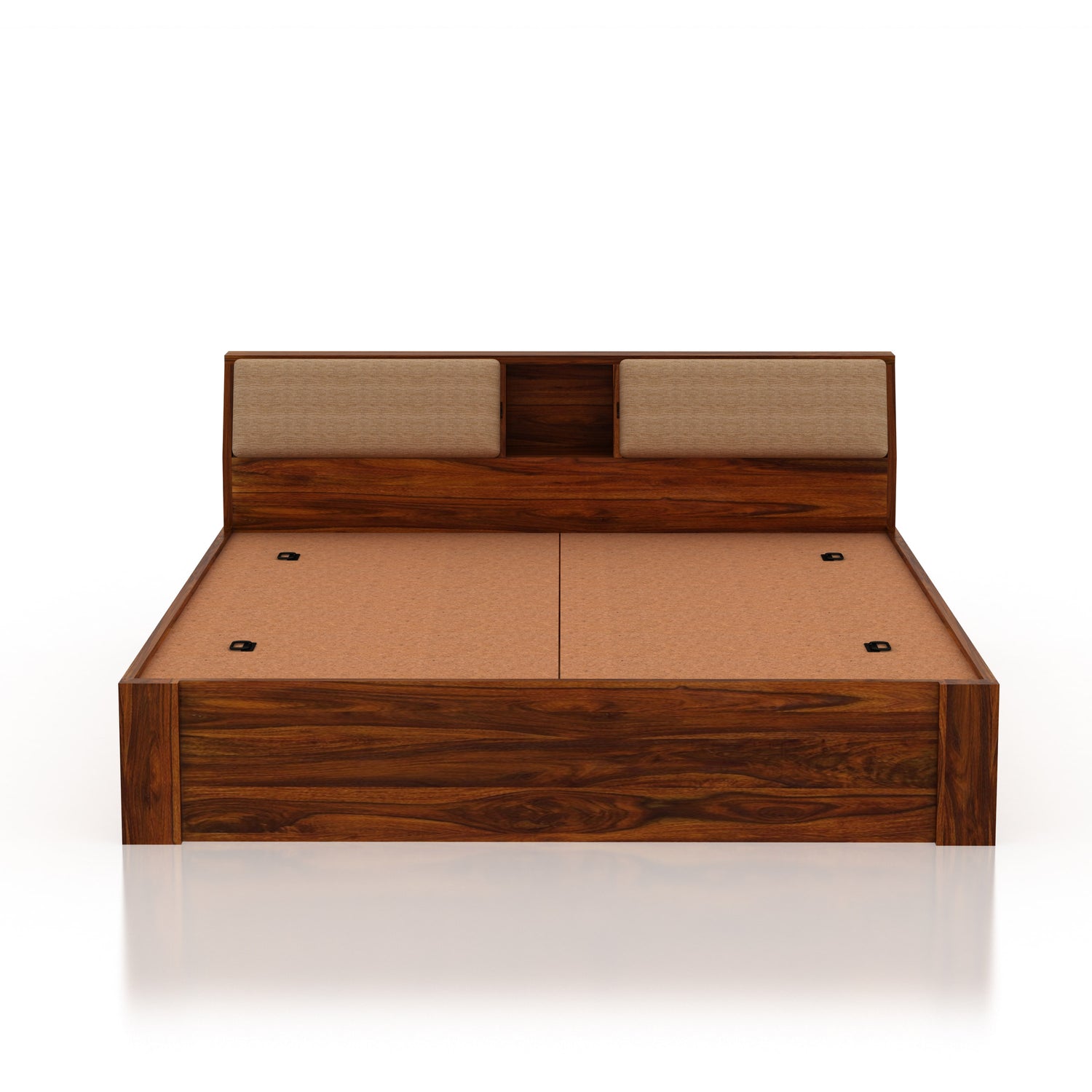 Mayor Solid Sheesham Wood Bed with Box Storage - 3 Years Warranty