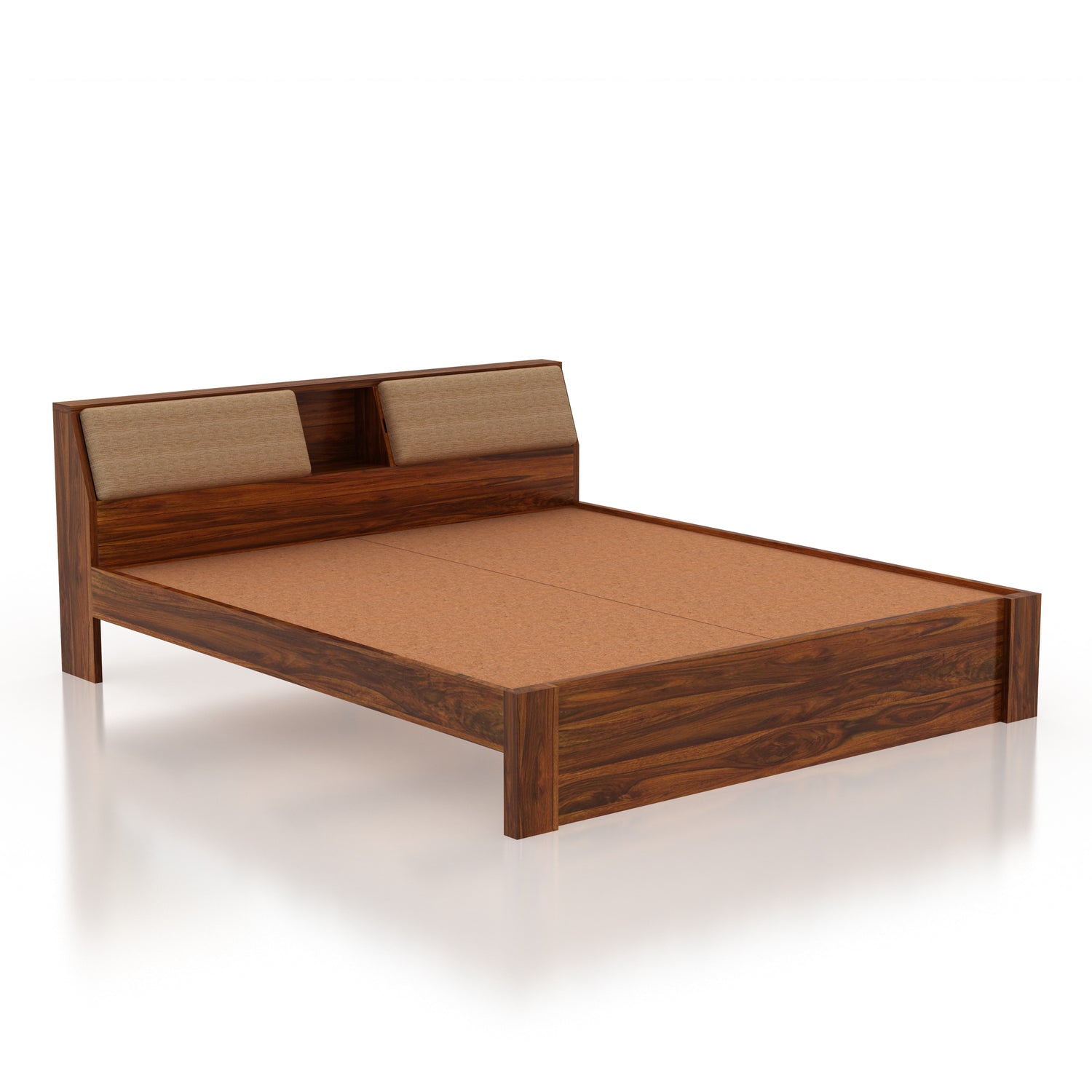 Mayor Solid Sheesham Wood Bed Without Storage - 3 Years Warranty