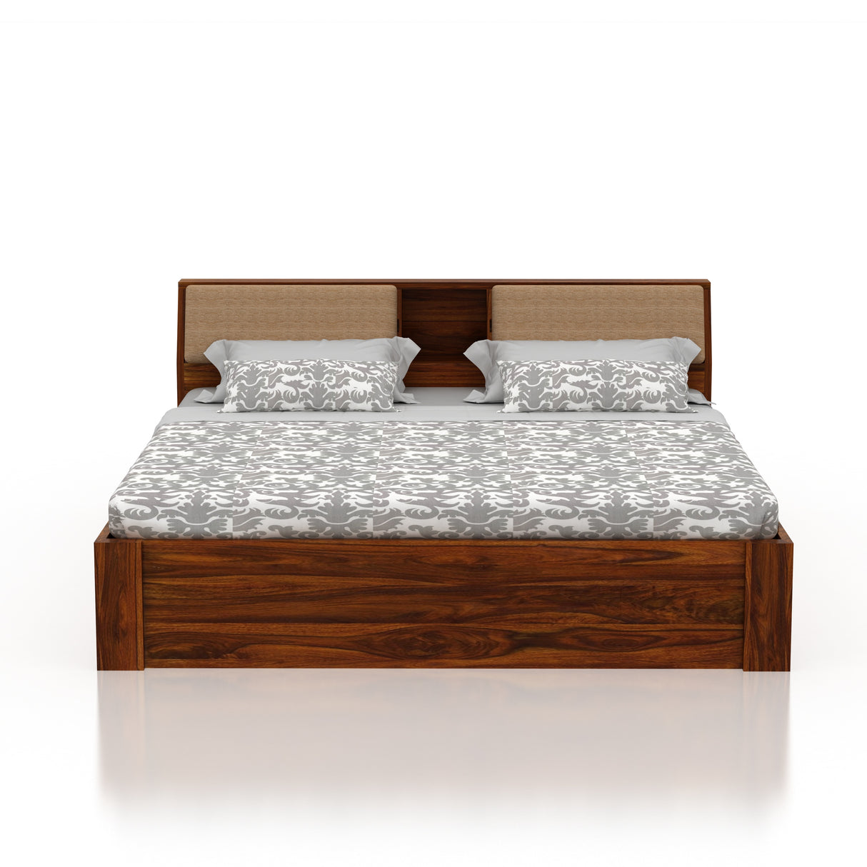 Mayor Solid Sheesham Wood Bed Without Storage - 3 Years Warranty