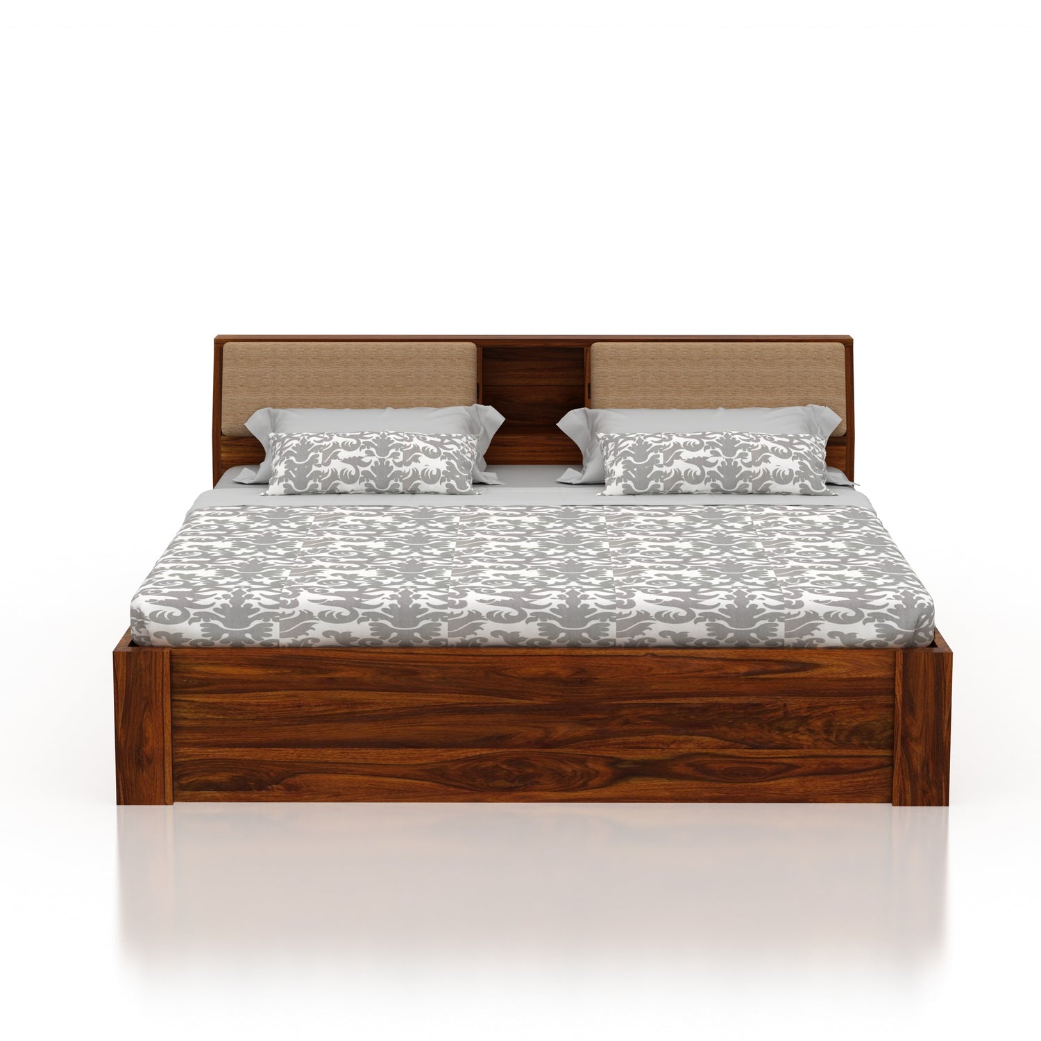 Mayor Solid Sheesham Wood Bed Without Storage - 3 Years Warranty