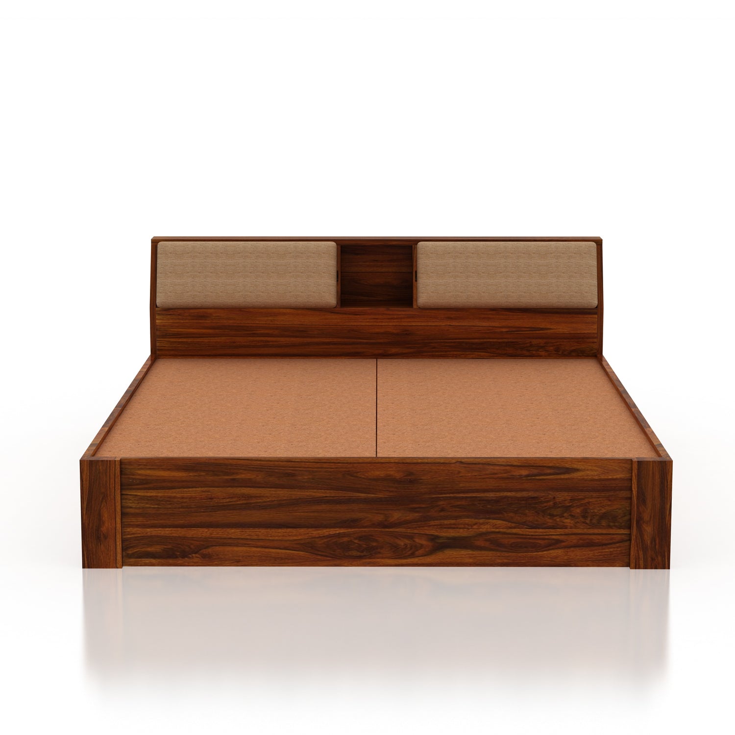 Mayor Solid Sheesham Wood Bed Without Storage - 3 Years Warranty