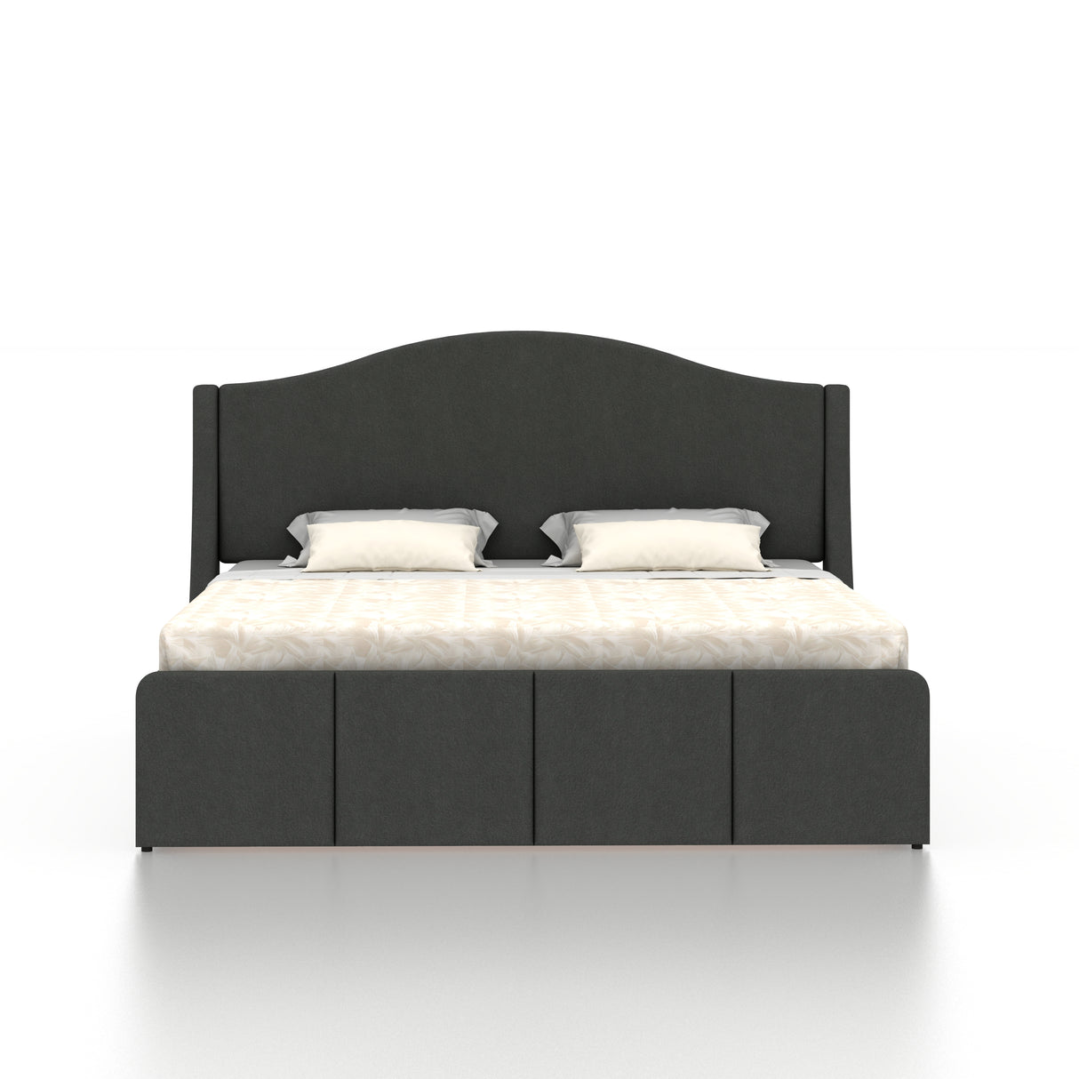 Maron Upholstered Bed With Hydraulic Box Storage - 12 Months Warranty(LUXE EDITION)