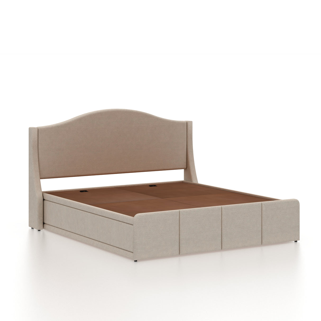 Maron Upholstered Bed With Box Storage - 12 Months Warranty(LUXE EDITION)