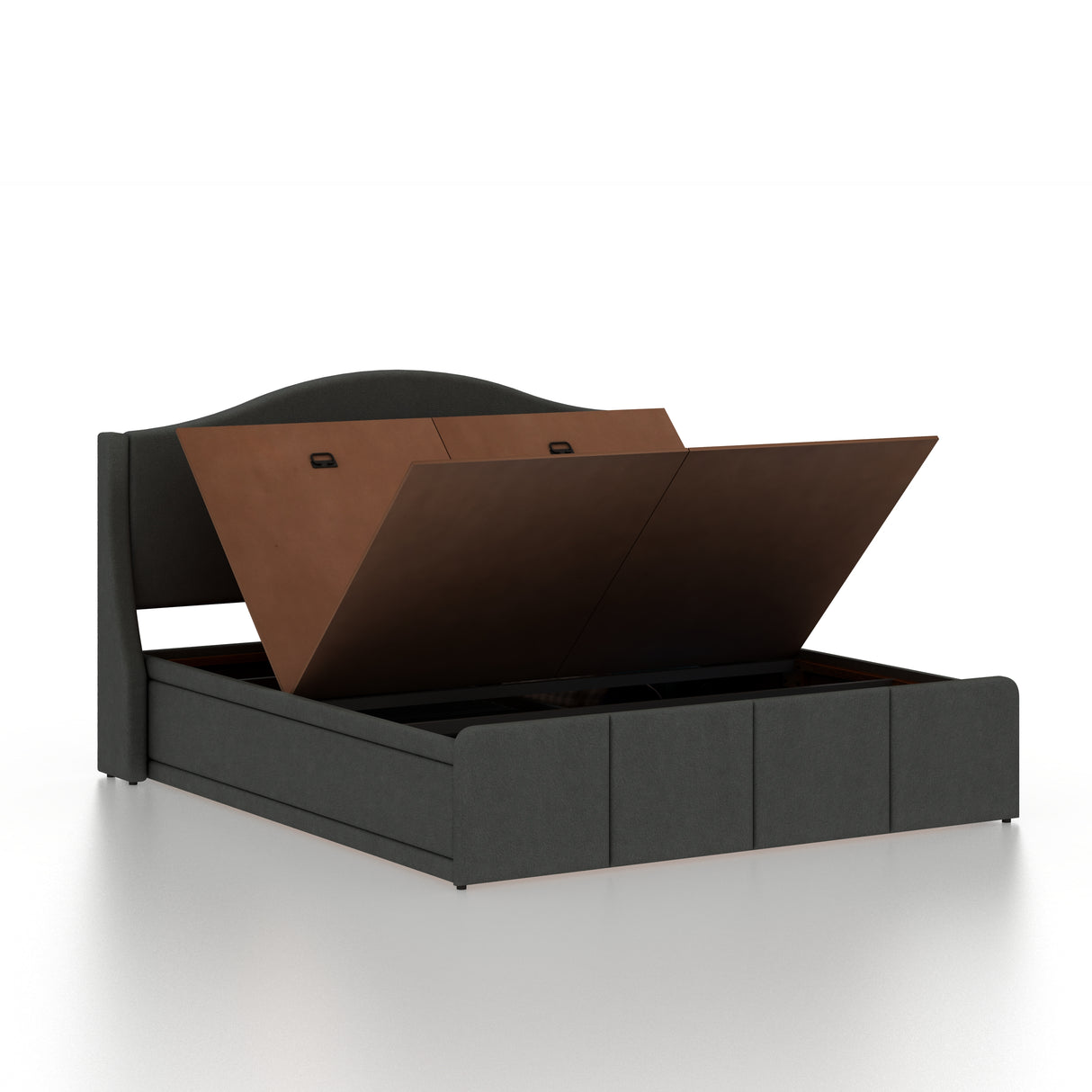 Maron Upholstered Bed With Box Storage - 12 Months Warranty(LUXE EDITION)