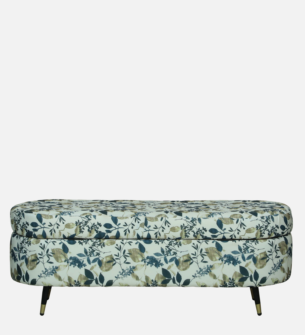 RYKER Upholstered Ottoman Bench With Storage - 12 Months Warranty(Floral)