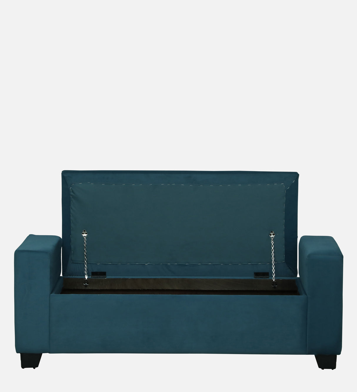 BOLT Upholstered Ottoman Bench With Storage - 12 Months Warranty(Teal Color)