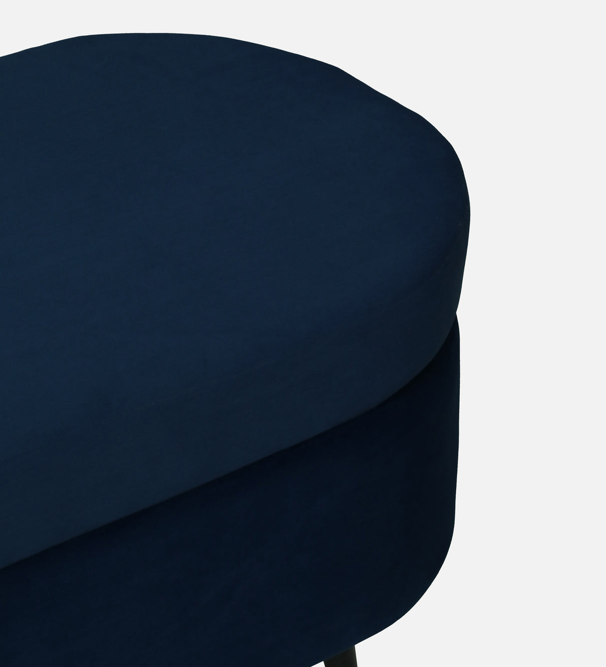RYKER Upholstered Ottoman Bench With Storage - 12 Months Warranty(Navy Blue)