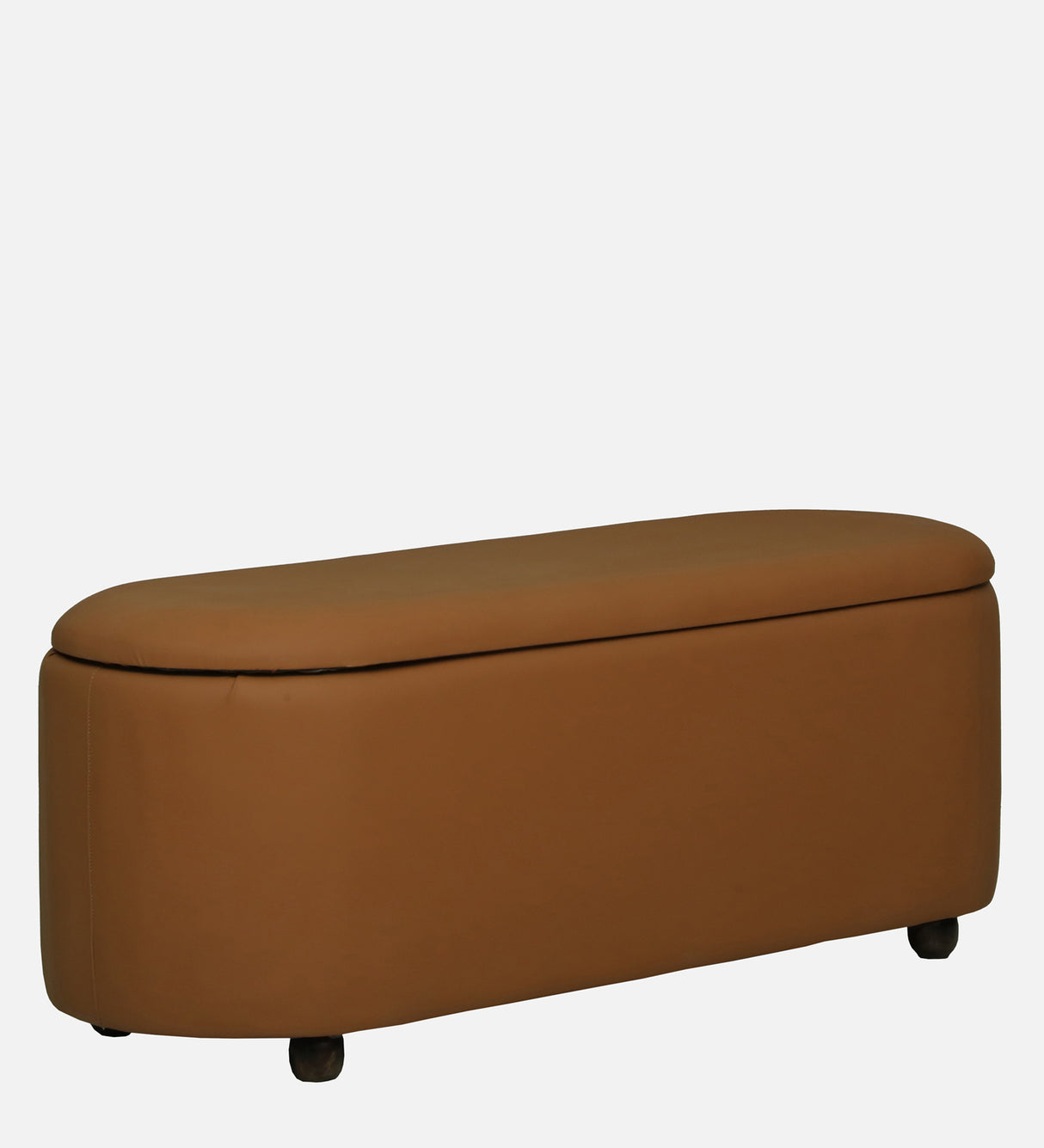 ROMAN Upholstered Ottoman Bench With Storage - 12 Months Warranty(Camel Brown)