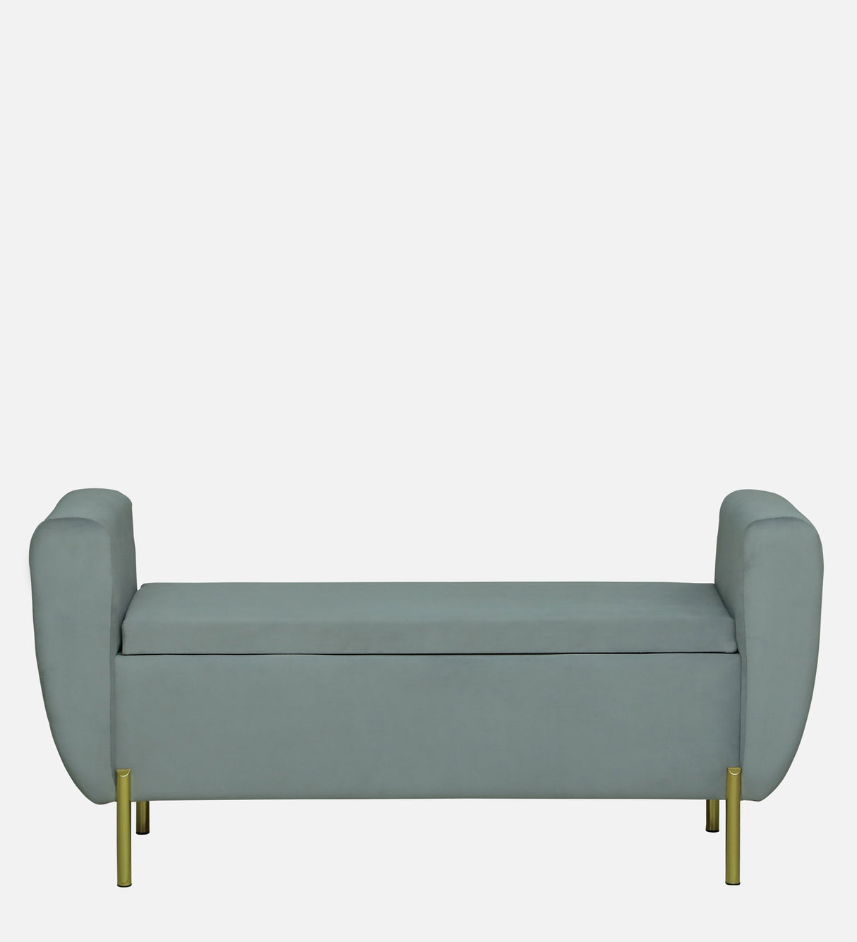 ELLEY Upholstered Ottoman Bench With Storage - 12 Months Warranty(Grey)