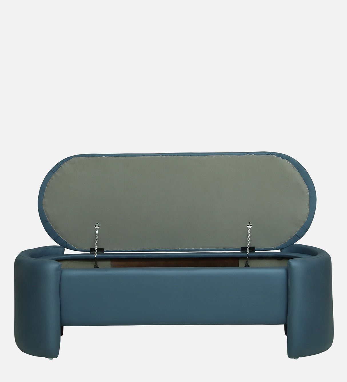 LOUISE Upholstered Ottoman Bench With Storage - 12 Months Warranty(Teal Blue)