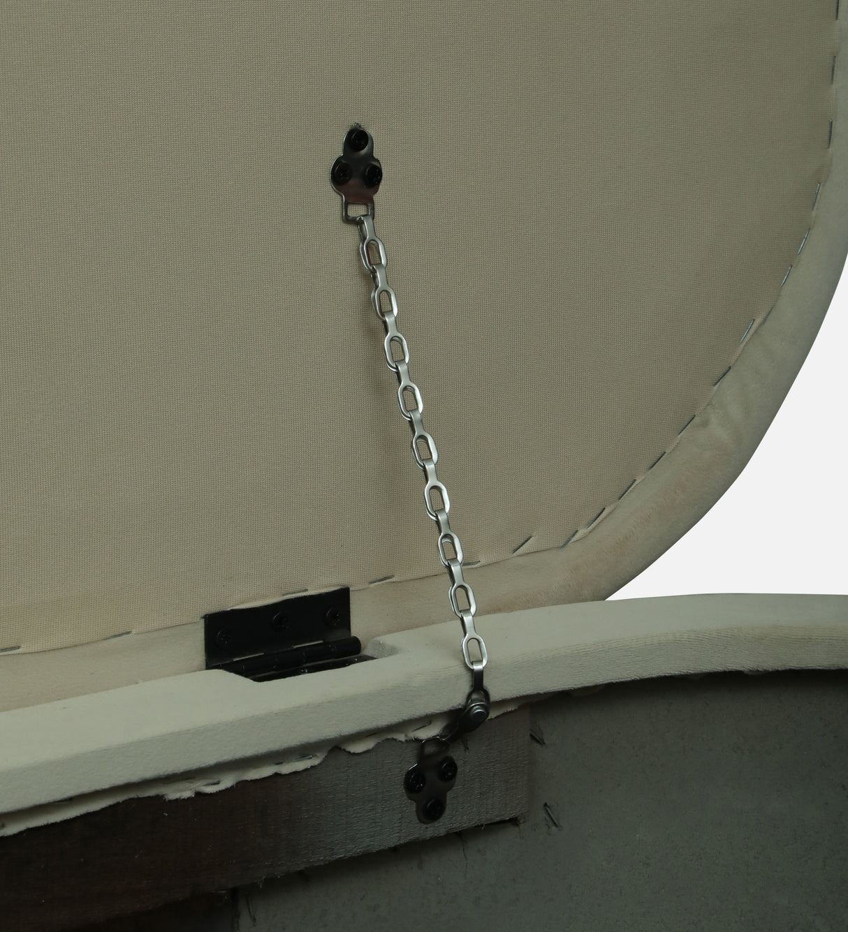 EMPEROR Upholstered Ottoman Bench With Storage - 12 Months Warranty(Cream)