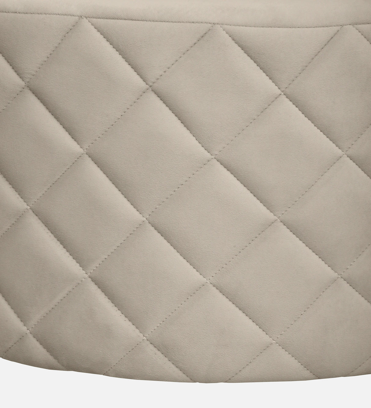 Victoria Velvet Fabric LHS Lounger In Cream Color