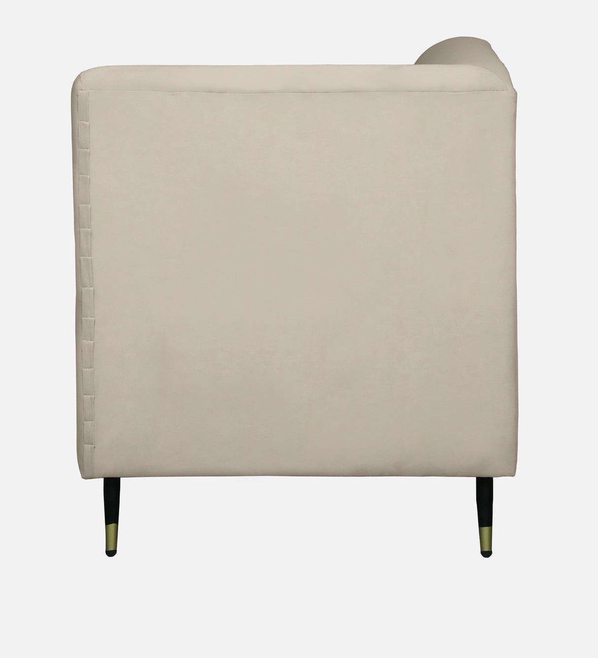 Victoria Velvet Fabric LHS Lounger In Cream Color