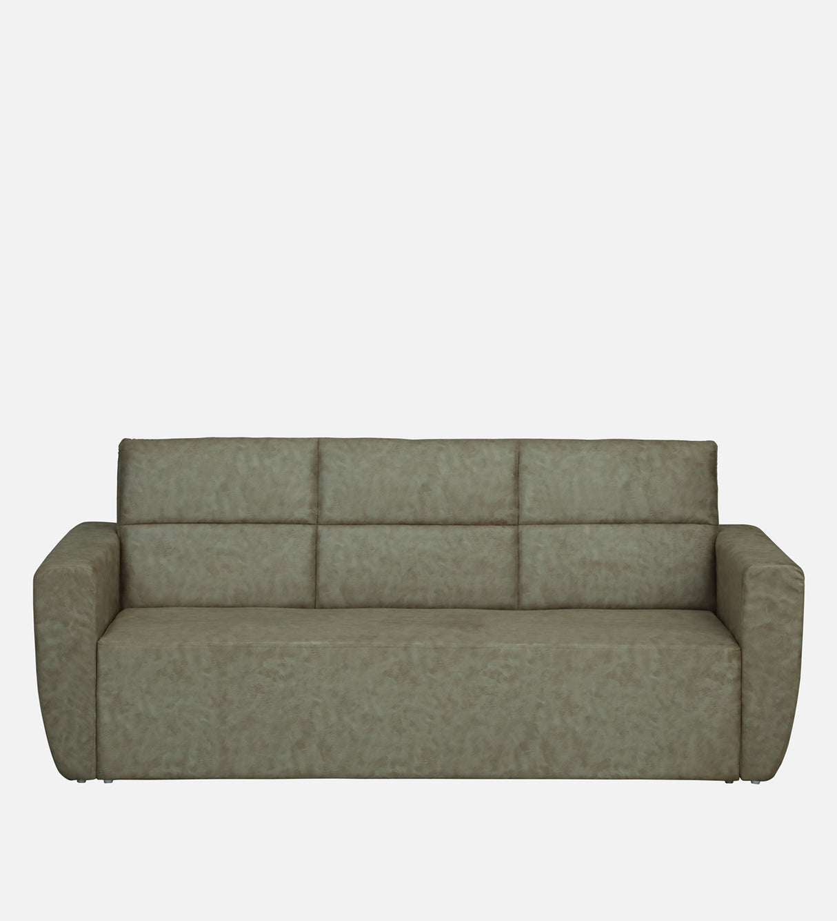 Roman Three Seater Upholstered Sofa Velvet - 12 Months Warranty - Beige Suede