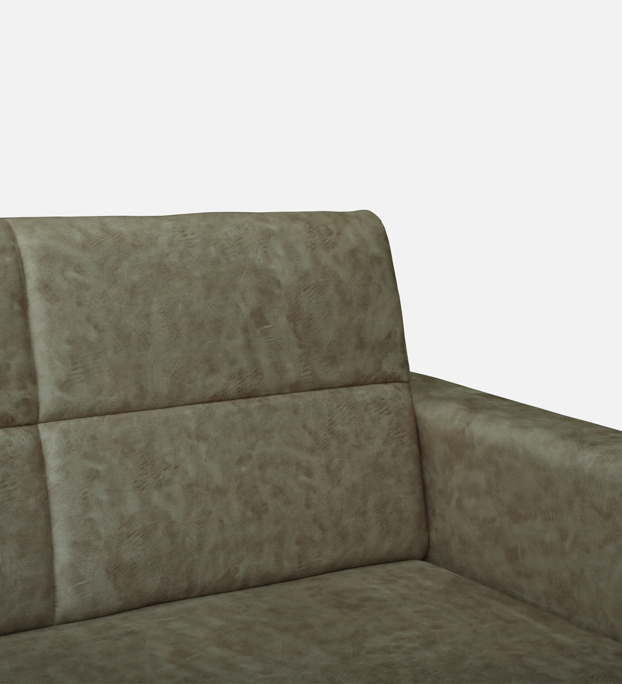 Roman Three Seater Upholstered Sofa Velvet - 12 Months Warranty - Beige Suede