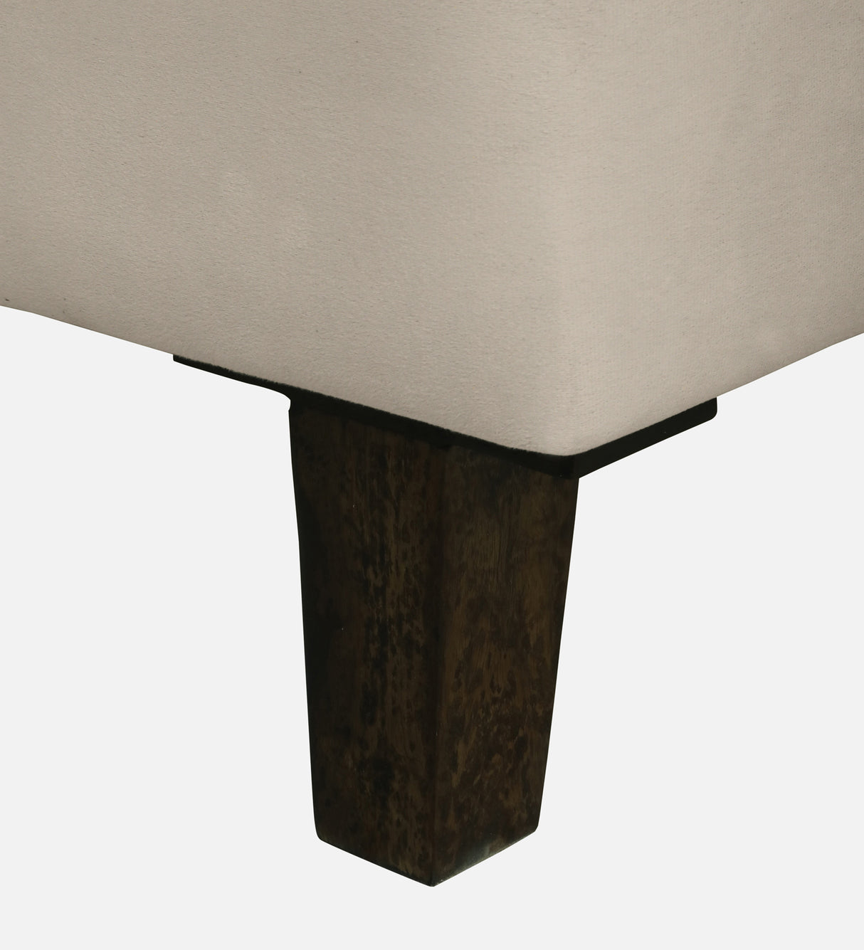 Venus Velvet Fabric LHS Lounger In Cream Color