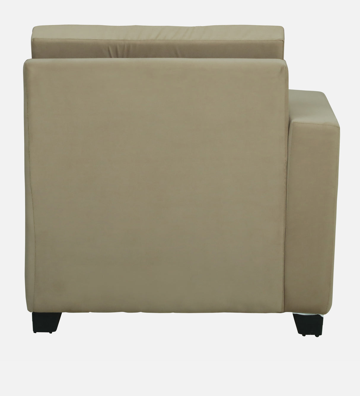Fabrio Velvet Fabric LHS Lounger With Hydraulic Storage In Brown Color