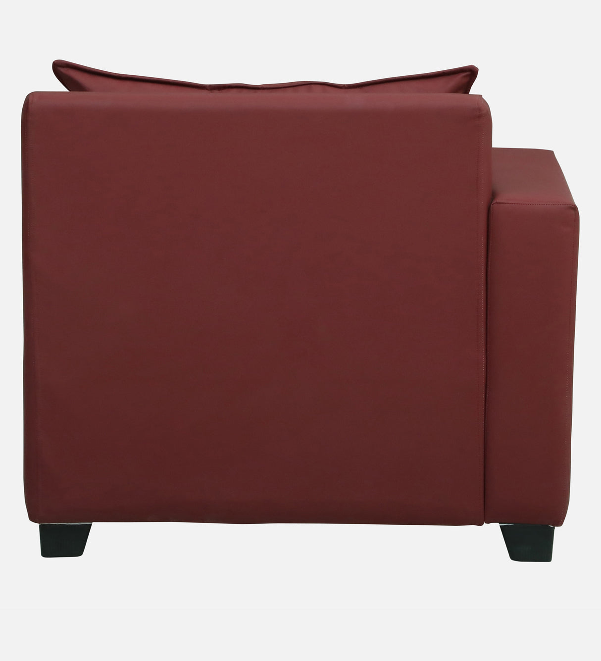 Mayor Leatherette Fabric LHS Lounger With Hydraulic Storage In Maroon Color