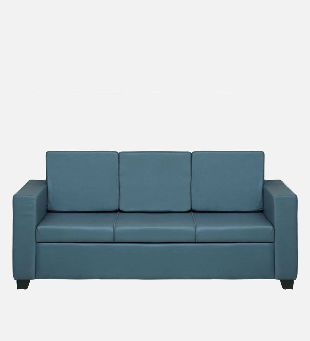 GOA Three Seater Upholstered Sofa With Storage - 12 Months Warranty - BLUE
