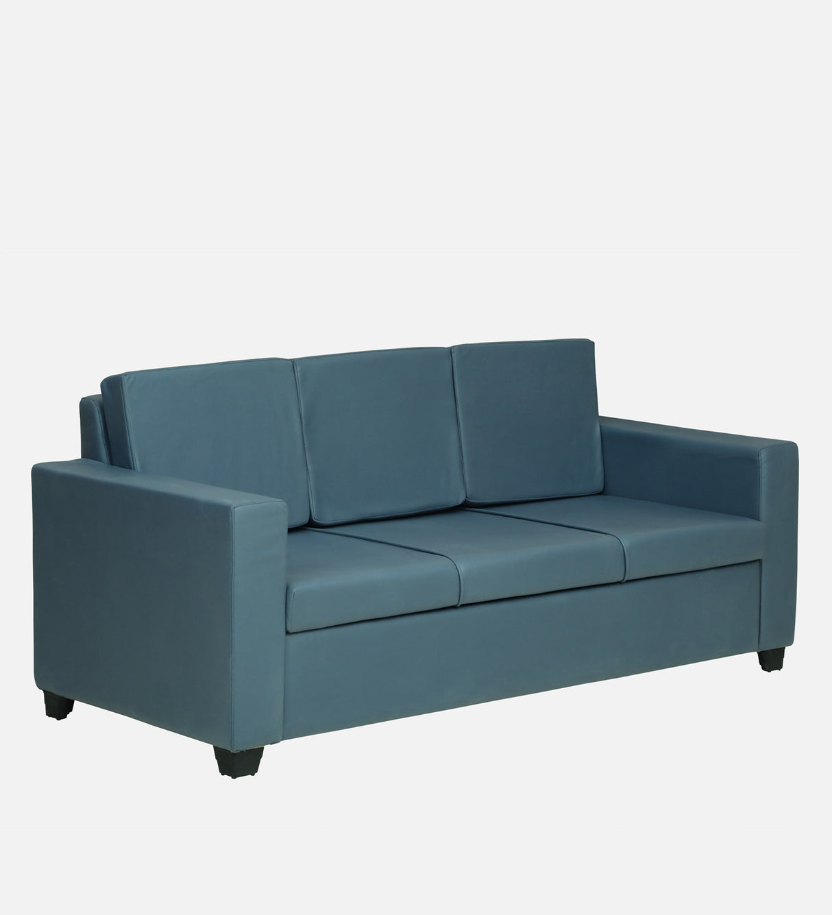 GOA Three Seater Upholstered Sofa With Storage - 12 Months Warranty - BLUE