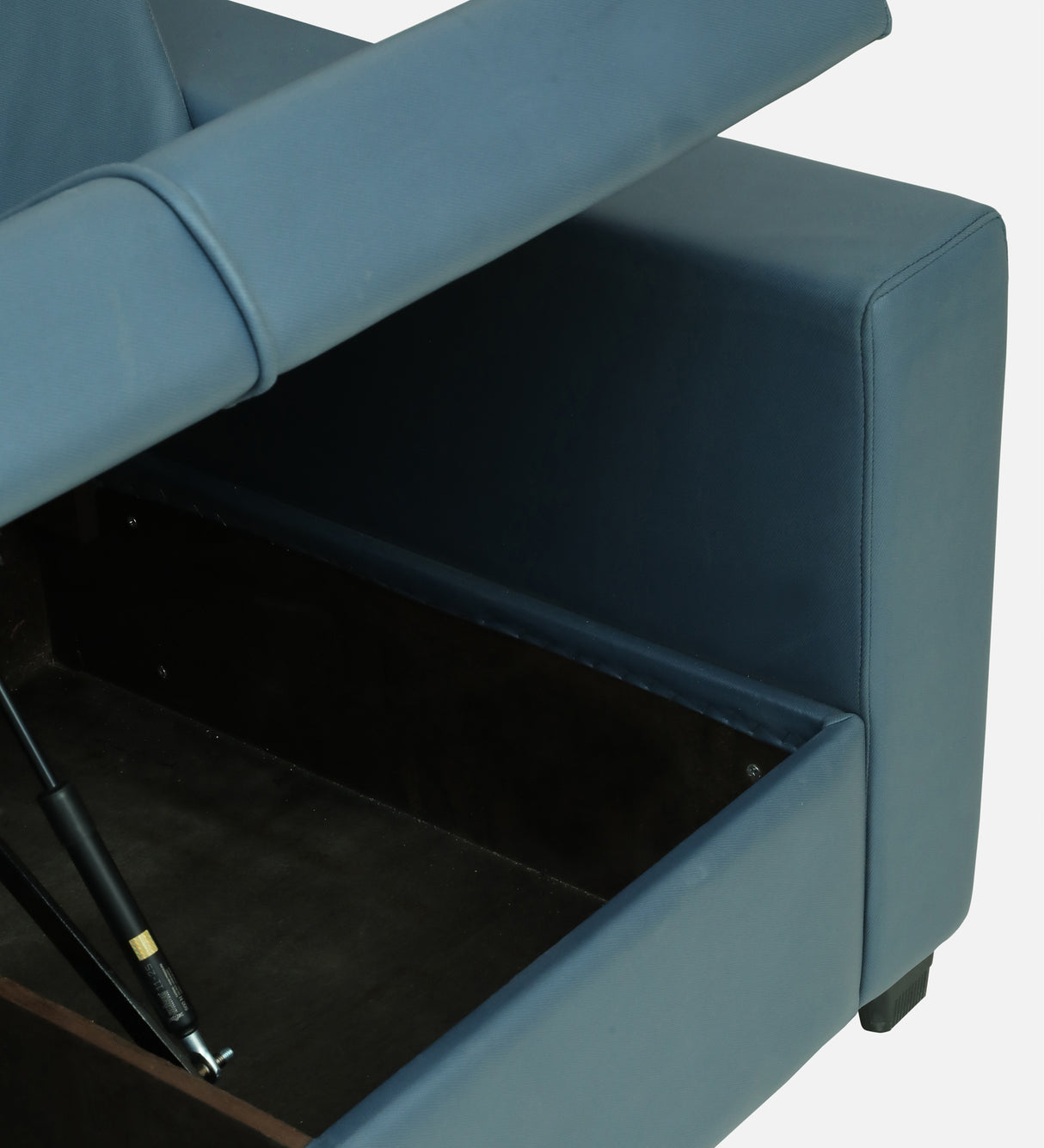 GOA Three Seater Upholstered Sofa With Storage - 12 Months Warranty - BLUE