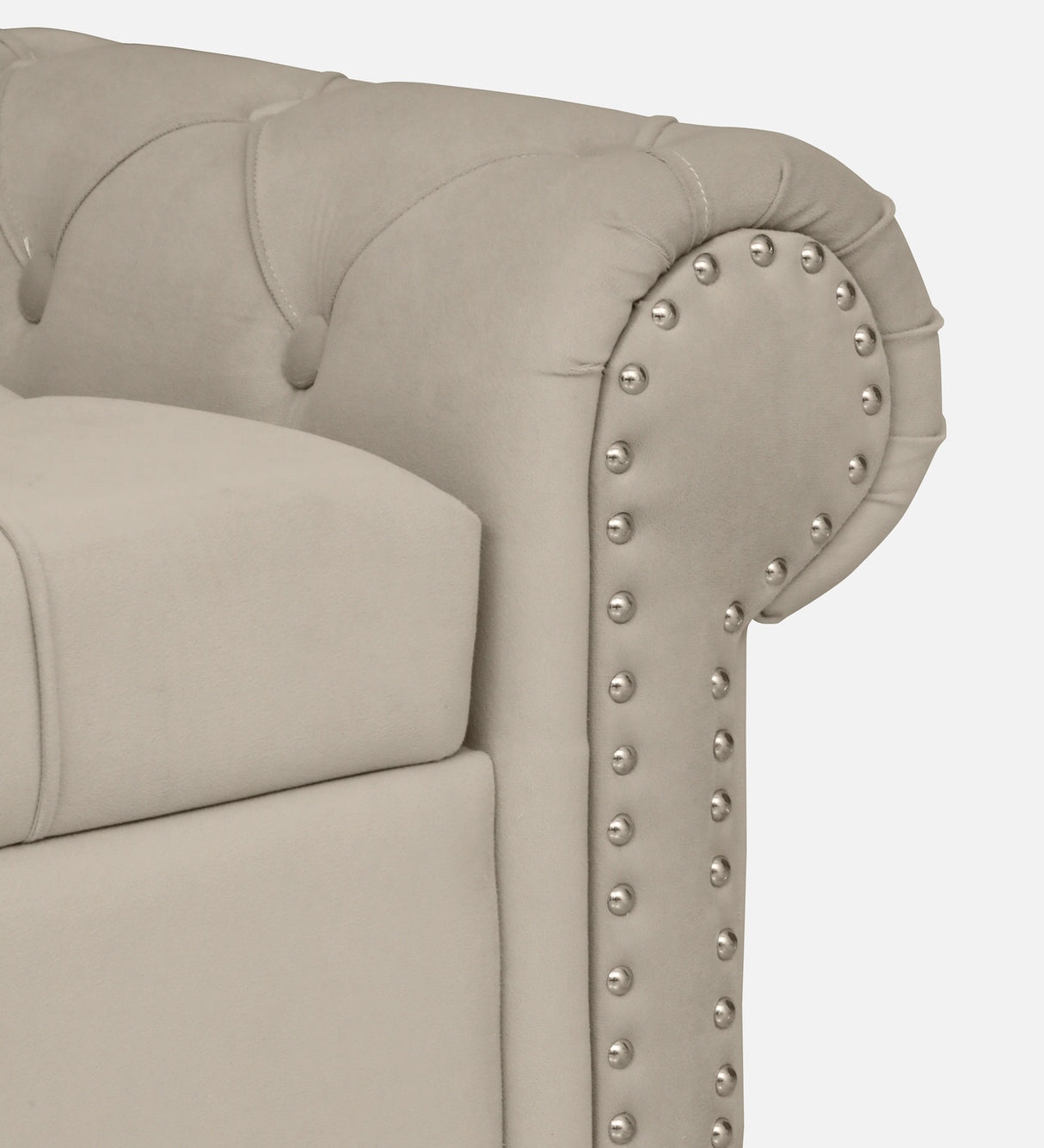 FABRIO Upholstered Ottoman Bench With Storage - 12 Months Warranty - Cream