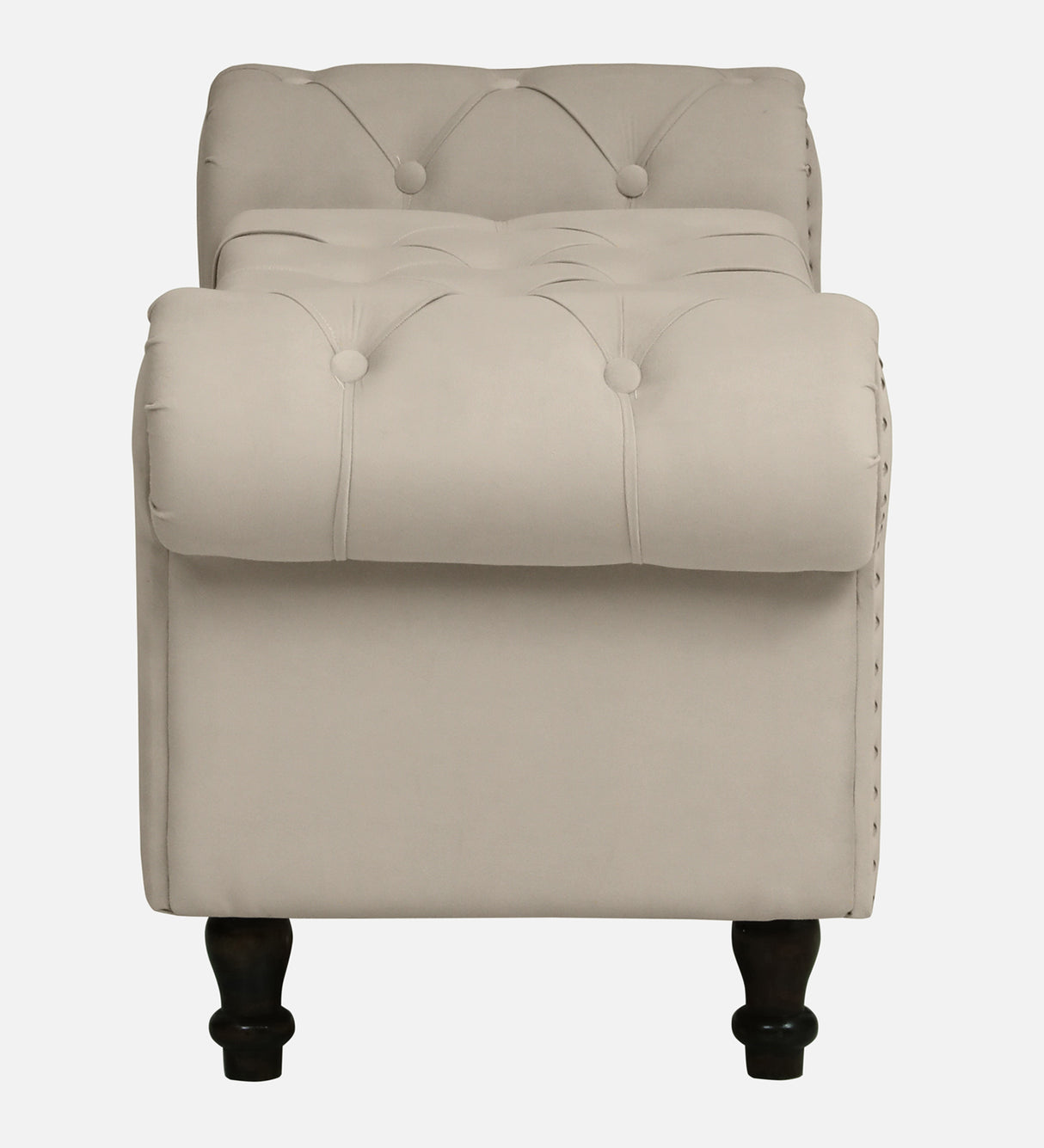 FABRIO Upholstered Ottoman Bench With Storage - 12 Months Warranty - Cream