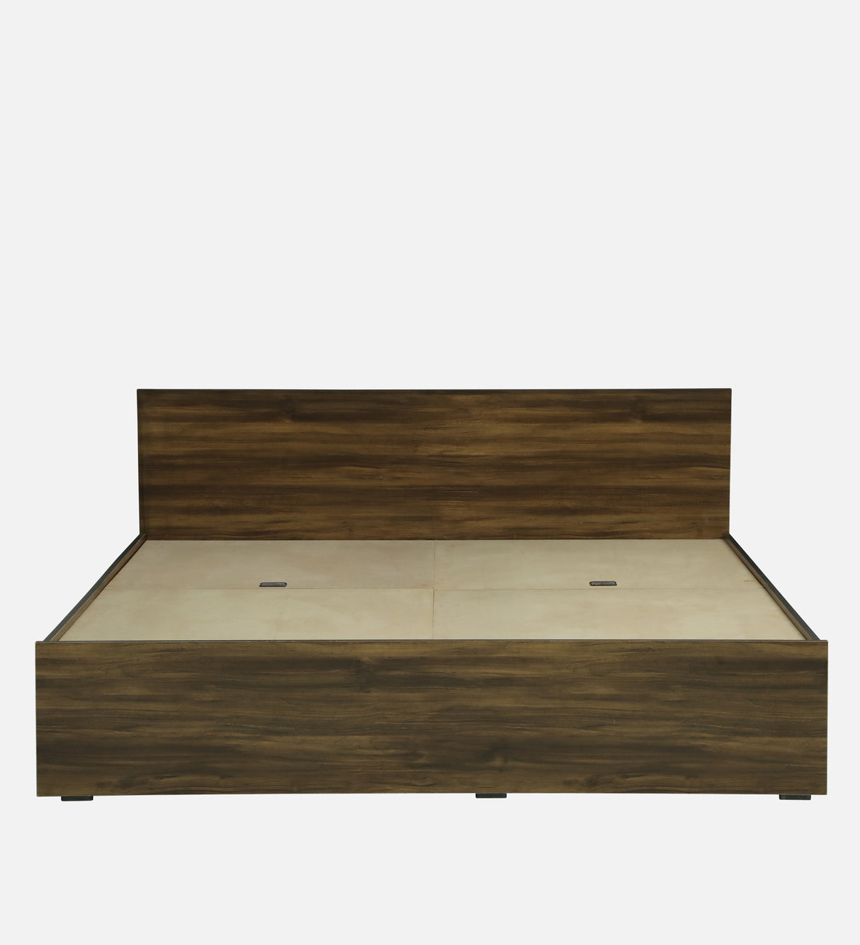 CARPER Engineered Wood Bed with Box Storage (Walnut) - 12 Months Warranty