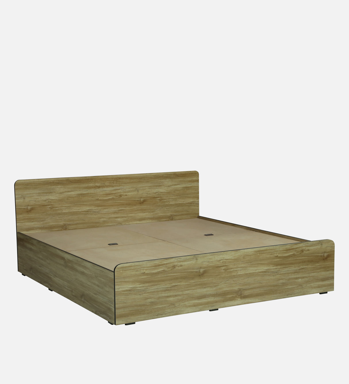 SMITH Engineered Wood Bed with Box Storage (STONE) - 12 Months Warranty