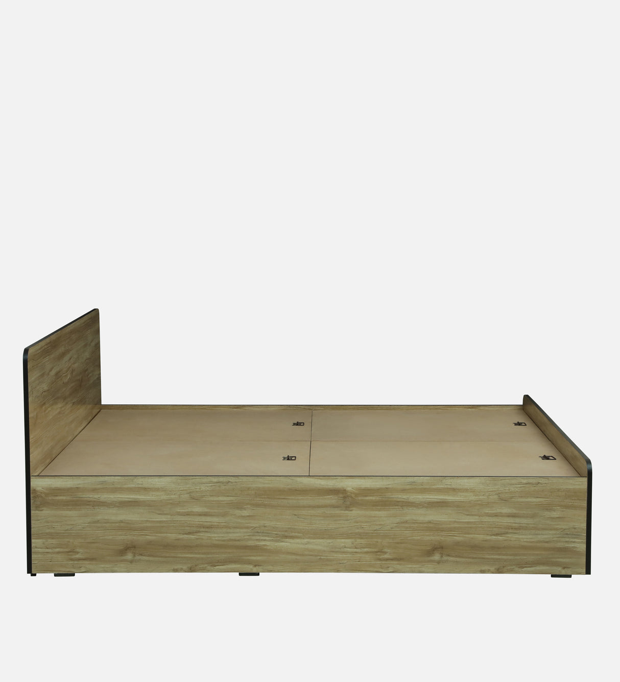 SMITH Engineered Wood Bed with Box Storage (STONE) - 12 Months Warranty