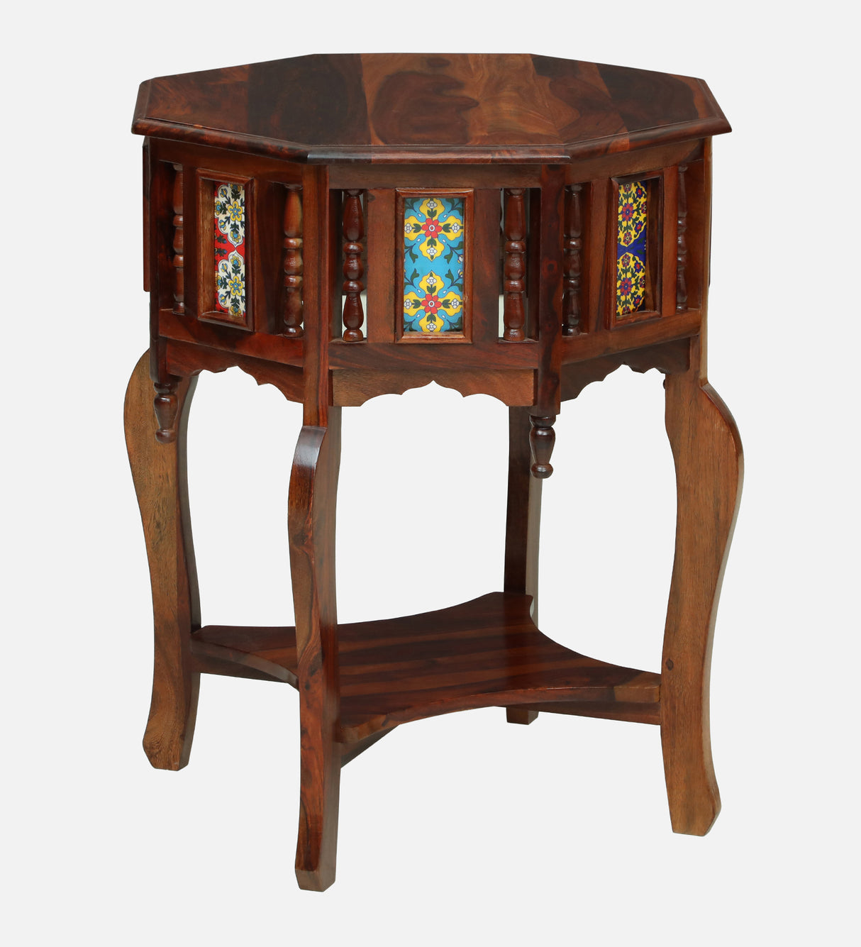 Udaipur Solid Sheesham Wood End Table - 3 Years Warranty