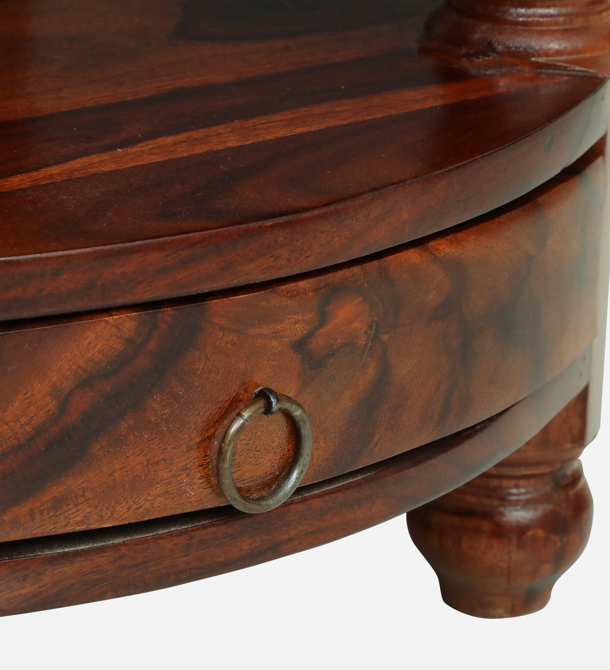 Jodhpur Solid Sheesham Wood End Table - 3 Years Warranty
