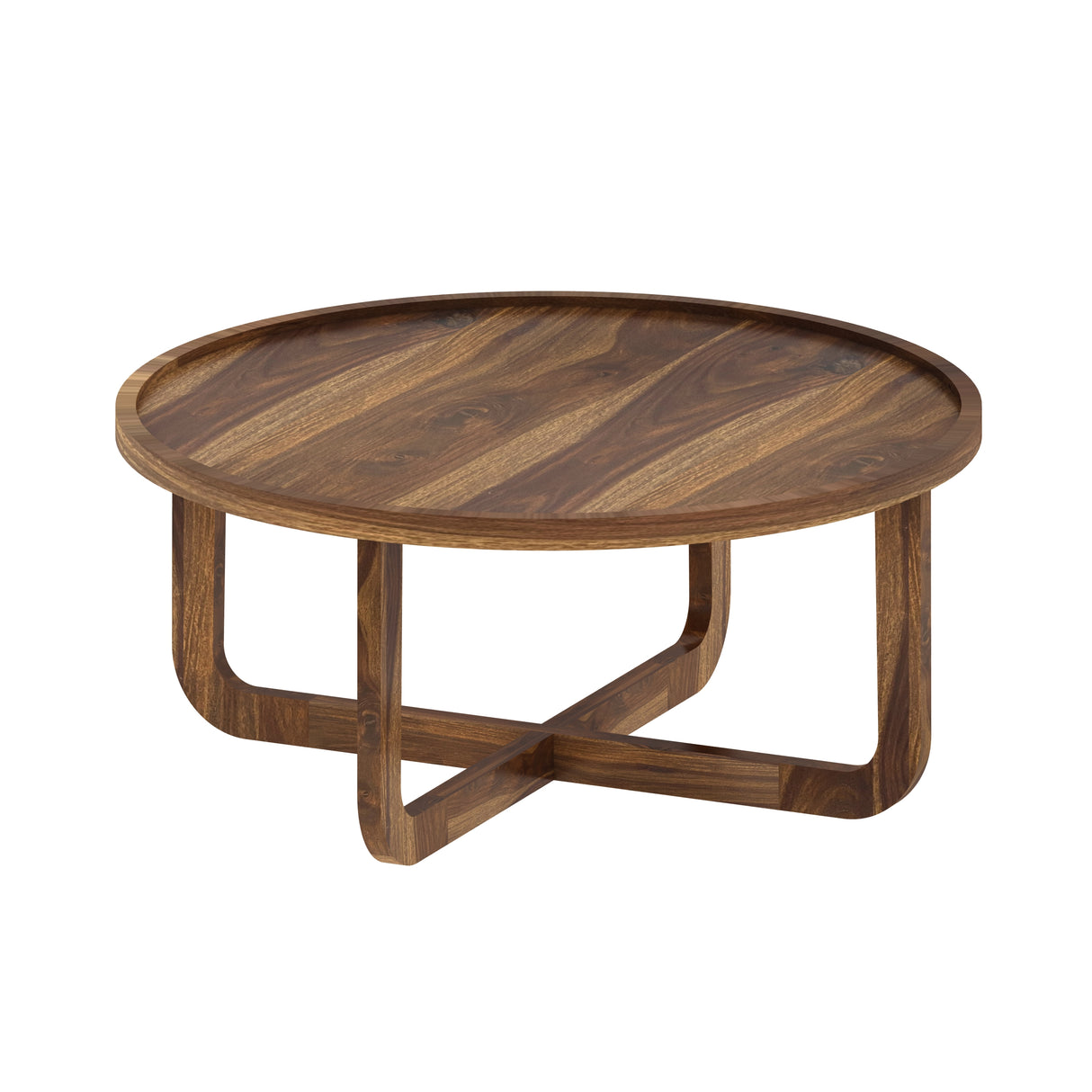 Round Solid Sheesham Wood Coffee Table - 3 years Warranty