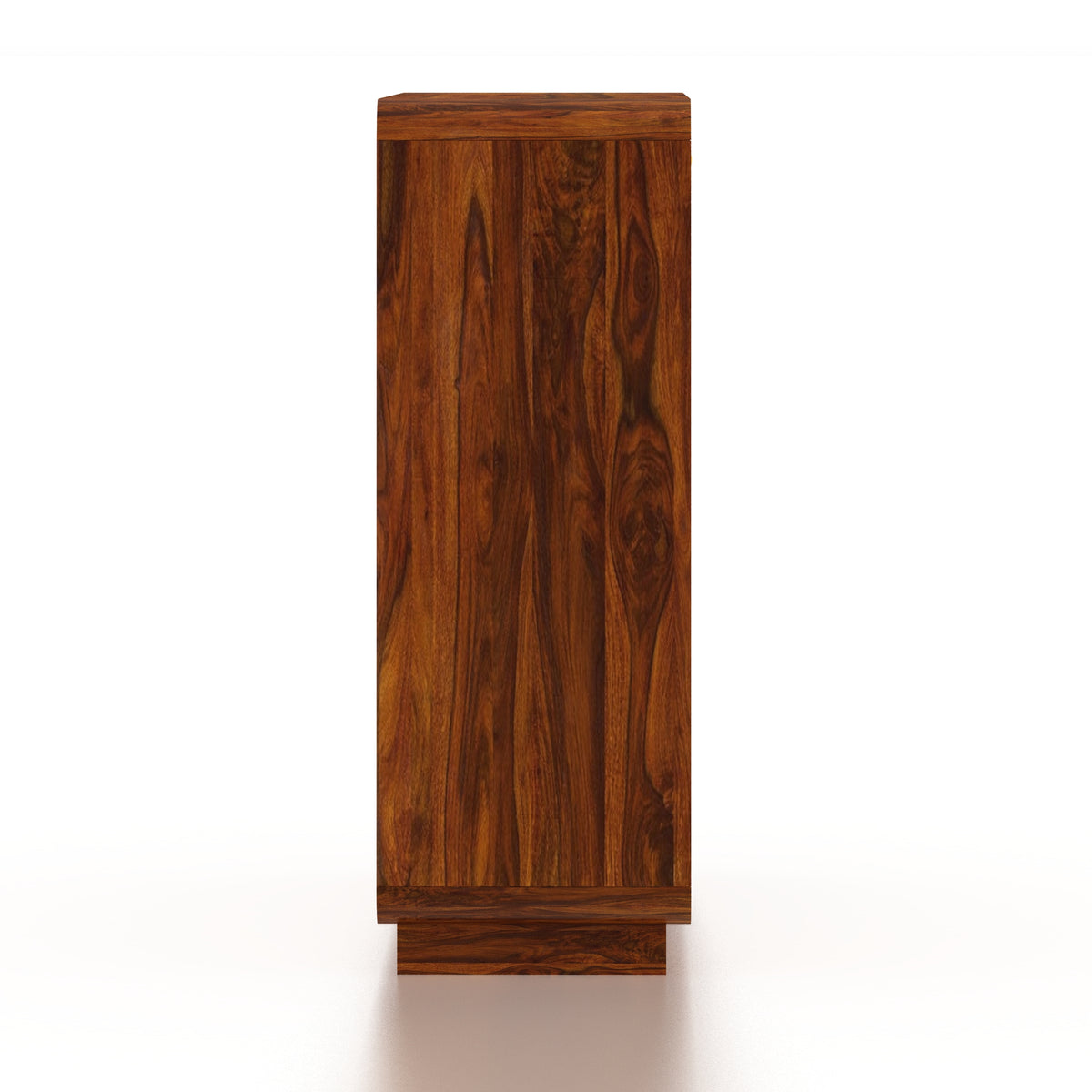 Naptune Solid Sheesham Wood Shoe Rack With Three Doors and Open Shelf- 3-Year Warranty