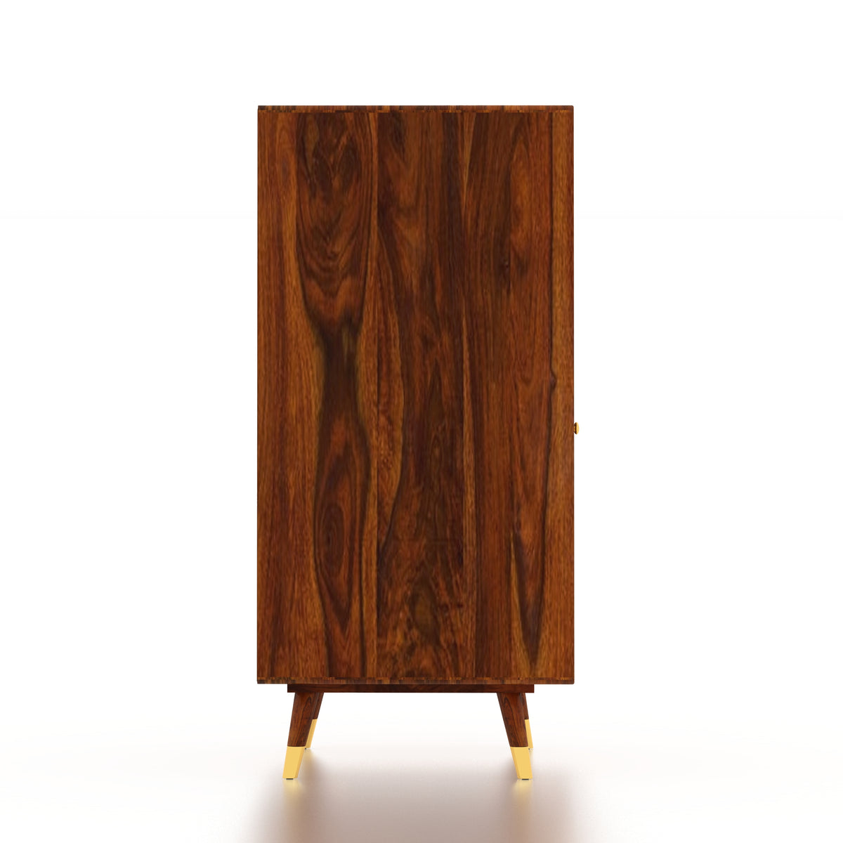 Riverton Solid Sheesham Wood Shoe Rack With Two Doors and Drawer - 3-Year Warranty