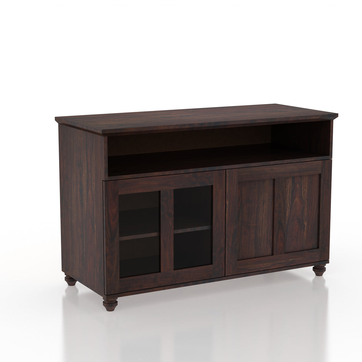 Fusion Solid Sheesham Wood Display Unit/Sideboard - 3 Years Warranty