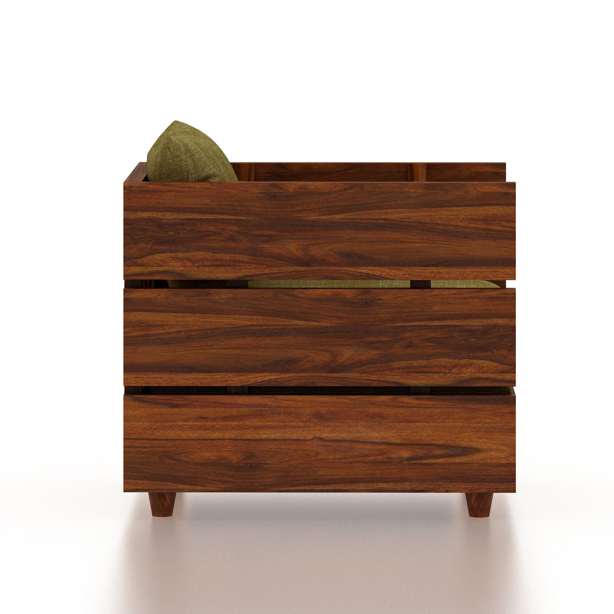 Cairo Solid Sheesham Wood Single Seater Sofa - 3 Year Warranty (LUXE EDITION)