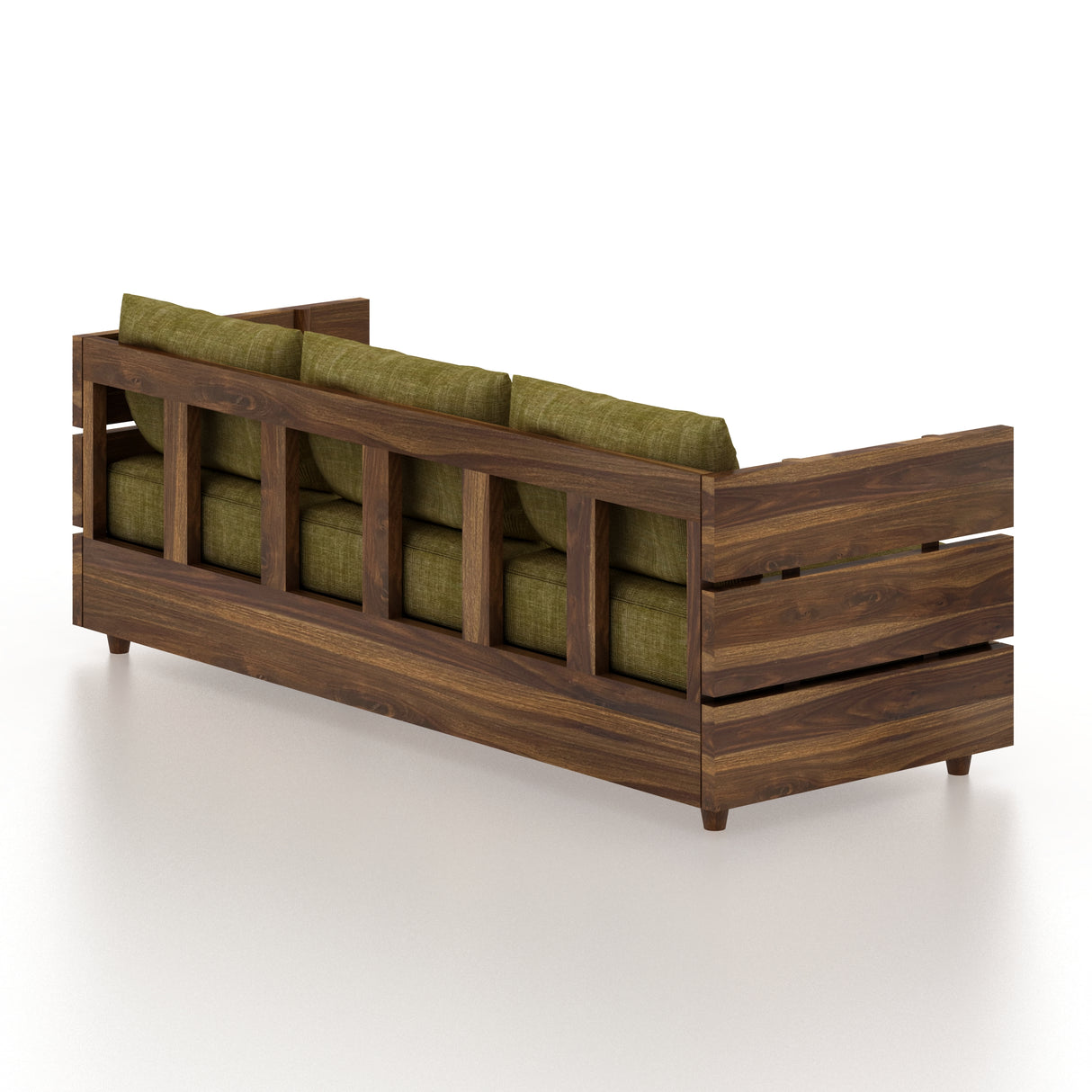 Cairo Solid Sheesham Wood 3 Seater Sofa - 3 Year Warranty (LUXE EDITION)