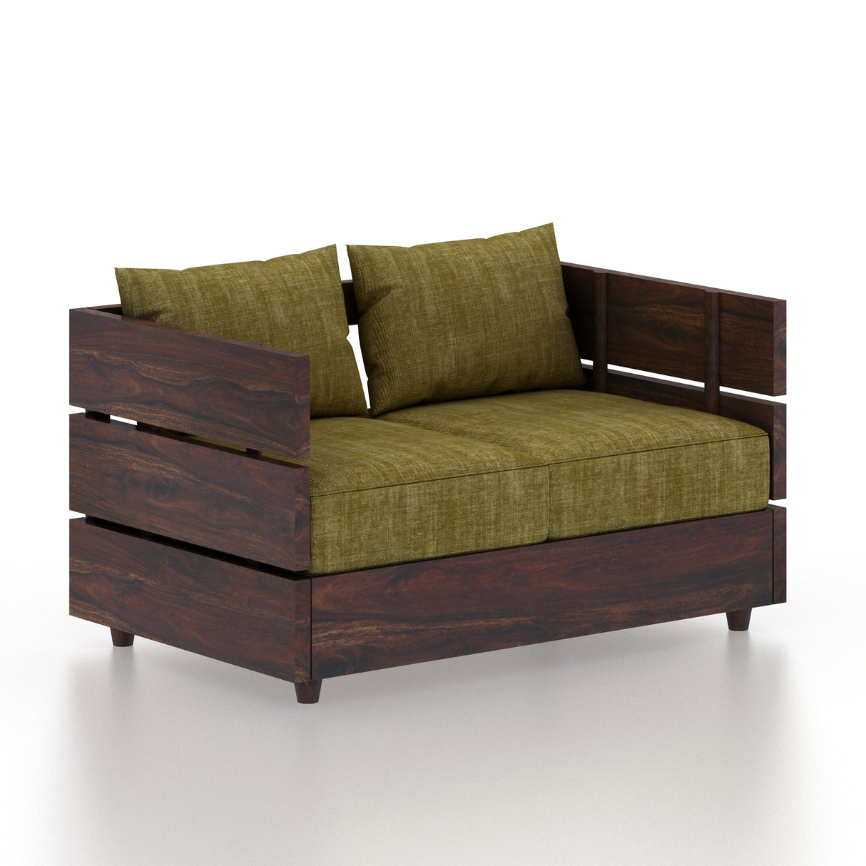 Cairo Solid Sheesham Wood 2 Seater Sofa - 3 Year Warranty (LUXE EDITION)