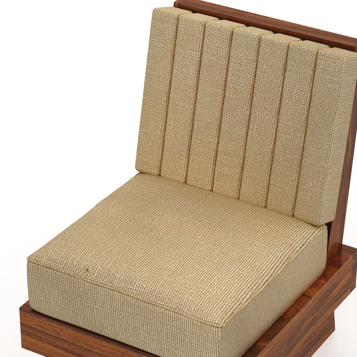 RONNY Solid Sheesham Wood Single Seater Sofa - 3 Year Warranty (LUXE EDITION)