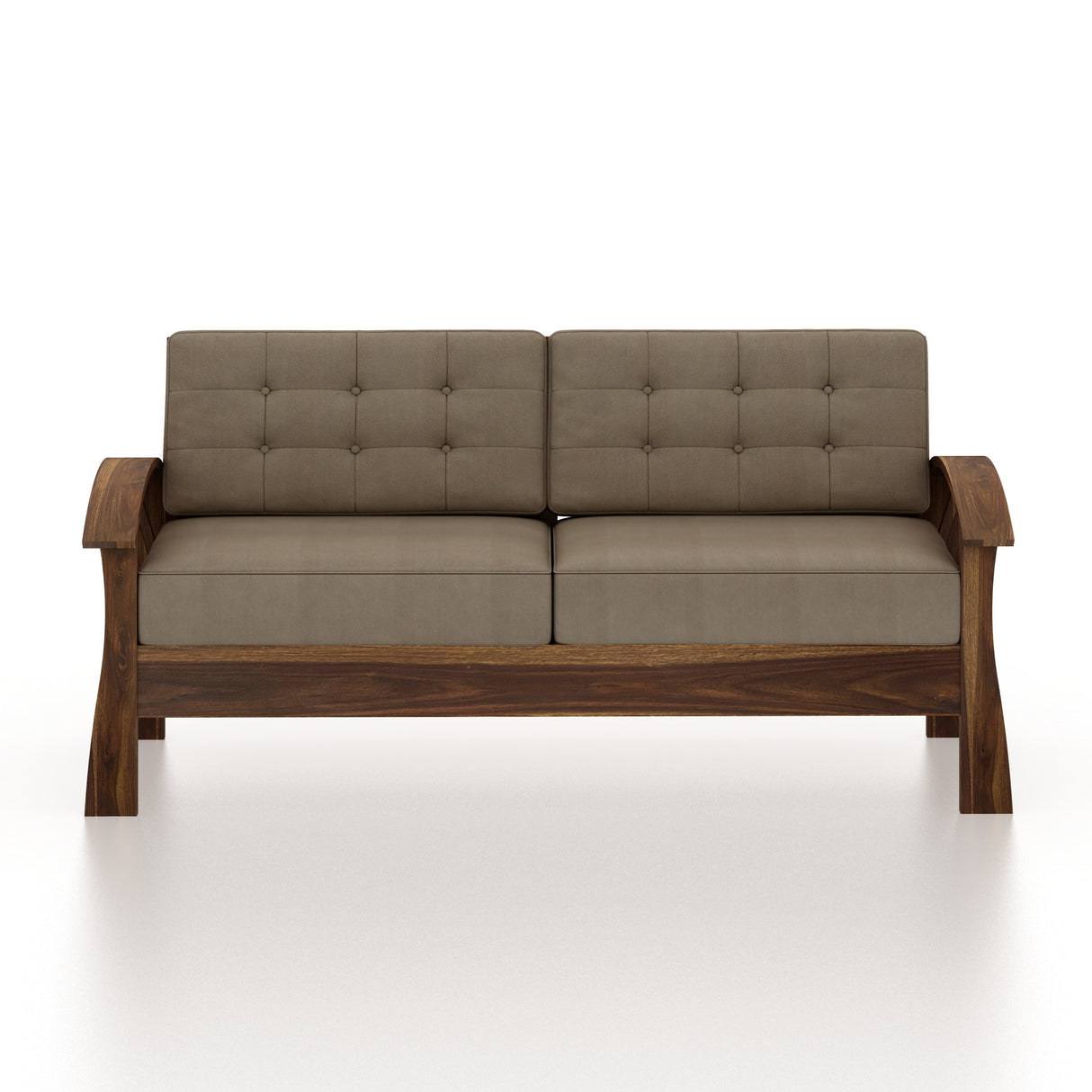 CROWN Solid Sheesham Wood 3 Seater Sofa - 3 Year Warranty (LUXE EDITION)