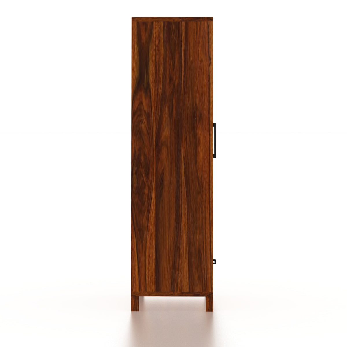 Naptune Solid Sheesham Wood Wardrobe With Two Doors and Drawer - 3-Year Warranty