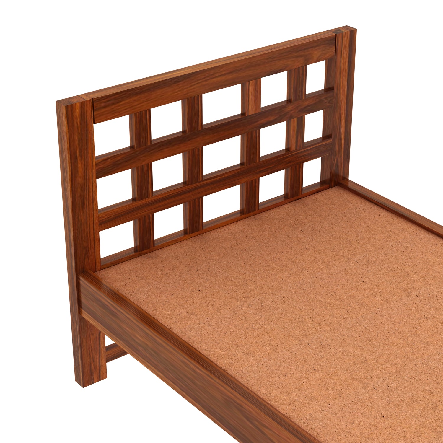 Simons Solid Sheesham Wood Single Bed - 3 Years Warranty