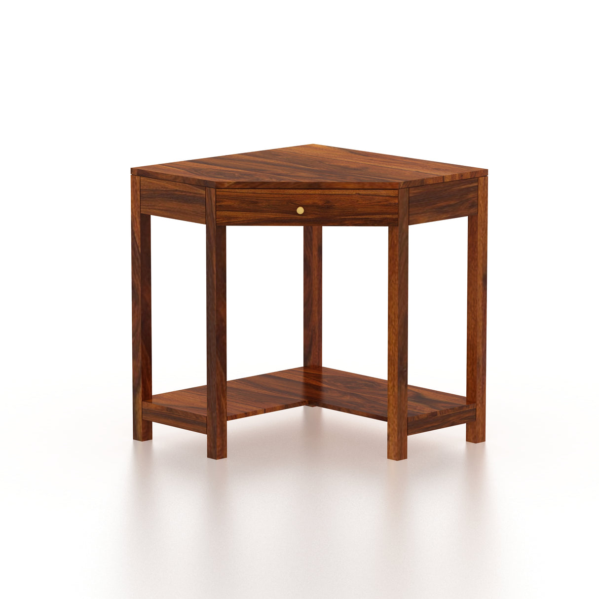 Swiss Solid Sheesham Wood Study Table With Storage - 3 Years Warranty