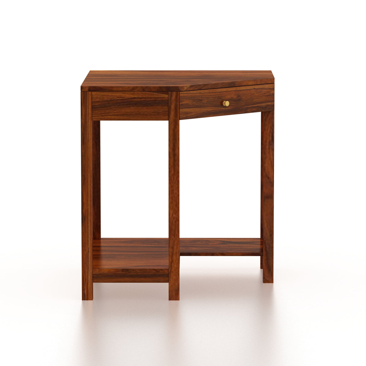 Swiss Solid Sheesham Wood Study Table With Storage - 3 Years Warranty