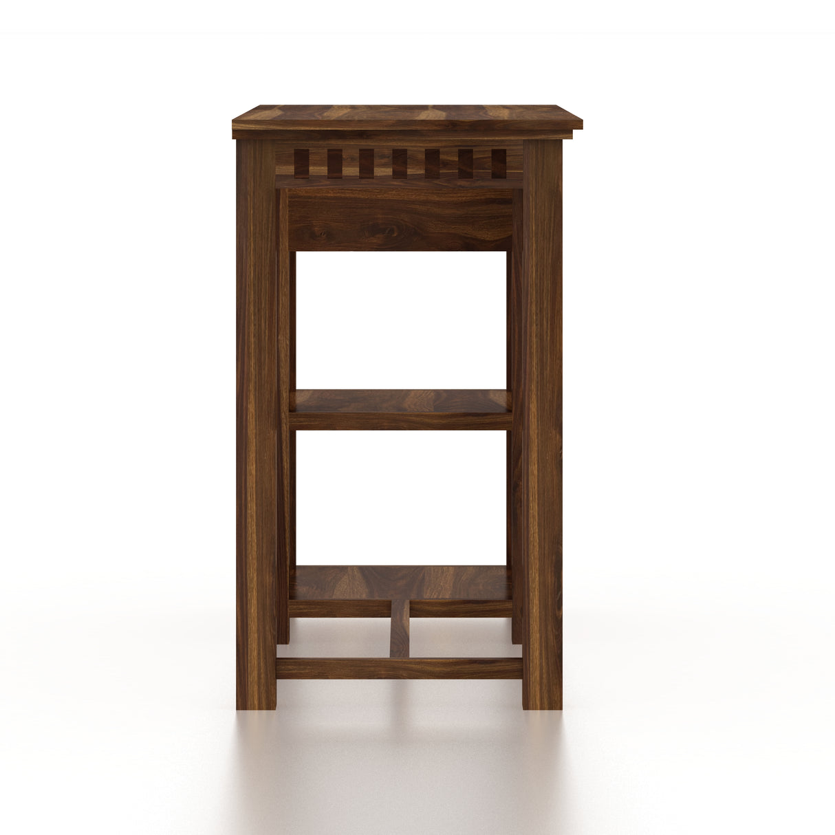 Armania Solid Sheesham Wood Study Table With Open Shelf Storage - 3 Years Warranty